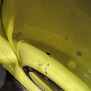 18"W x 42"D, John Deere Yellow 10-Hole Formed Plate , -8.81" Offset