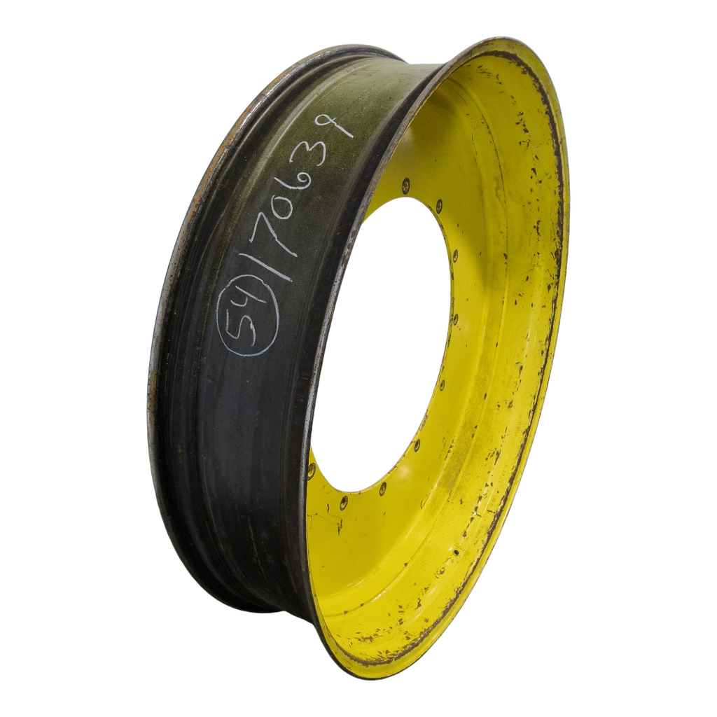 12"W x 54"D, John Deere Yellow 12-Hole Stub Disc , -3.25" Offset