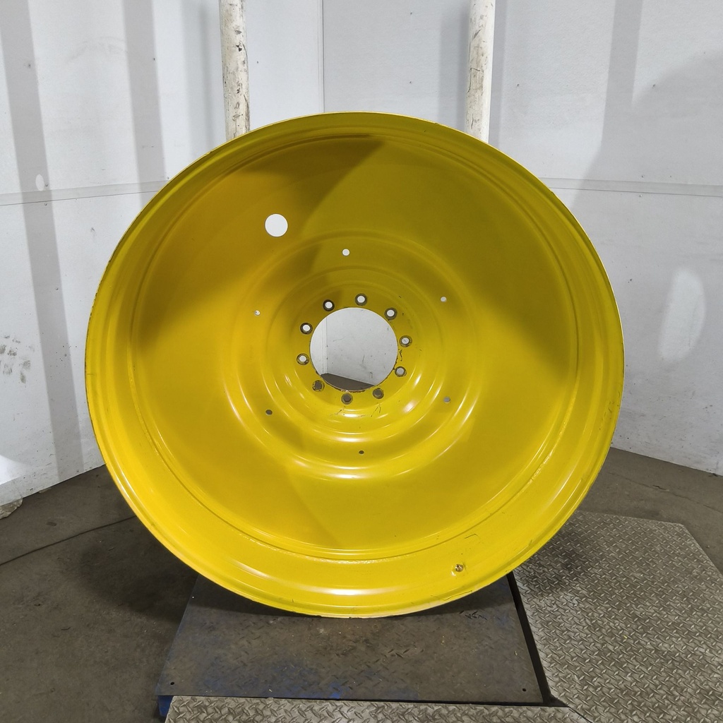 12"W x 54"D, John Deere Yellow 10-Hole Formed Plate , -9.25" Offset