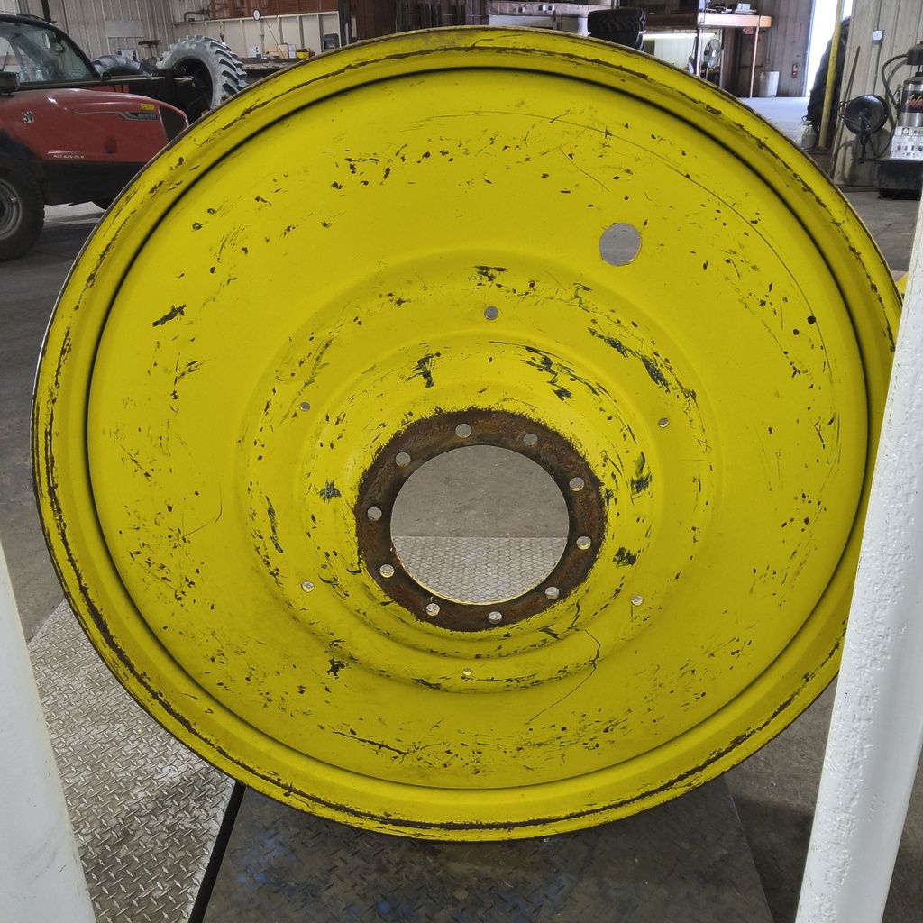 12"W x 54"D, John Deere Yellow 10-Hole Formed Plate , -9.25" Offset
