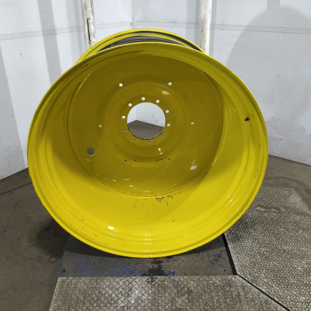 28"W x 46"D, John Deere Yellow 10-Hole Formed Plate , -14.38" Offset