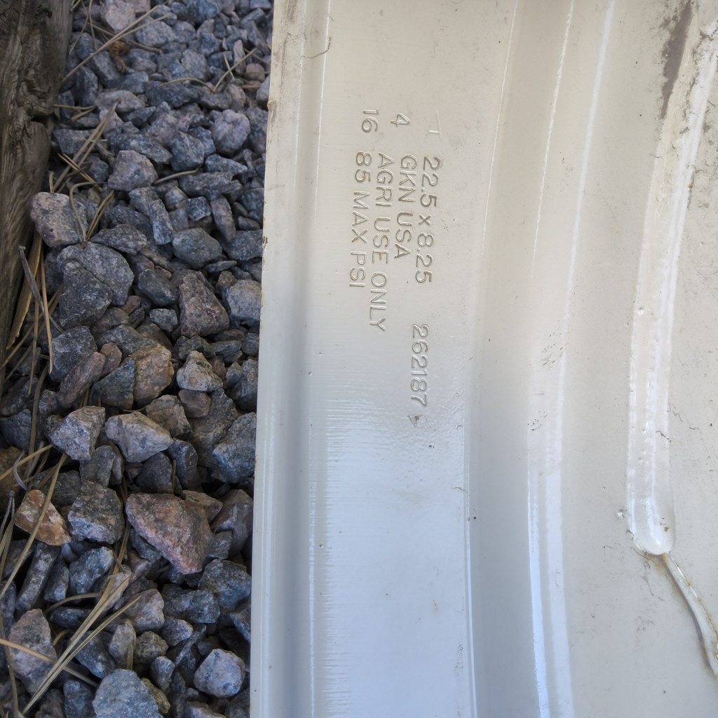 8.25"W x 22.5"D, Signal White 8-Hole Stamped Plate