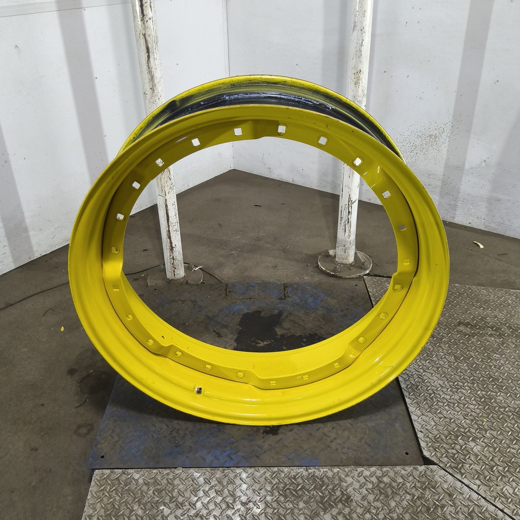 12"W x 38"D, John Deere Yellow 12-Hole Waffle Wheel (Groups of 3 bolts)