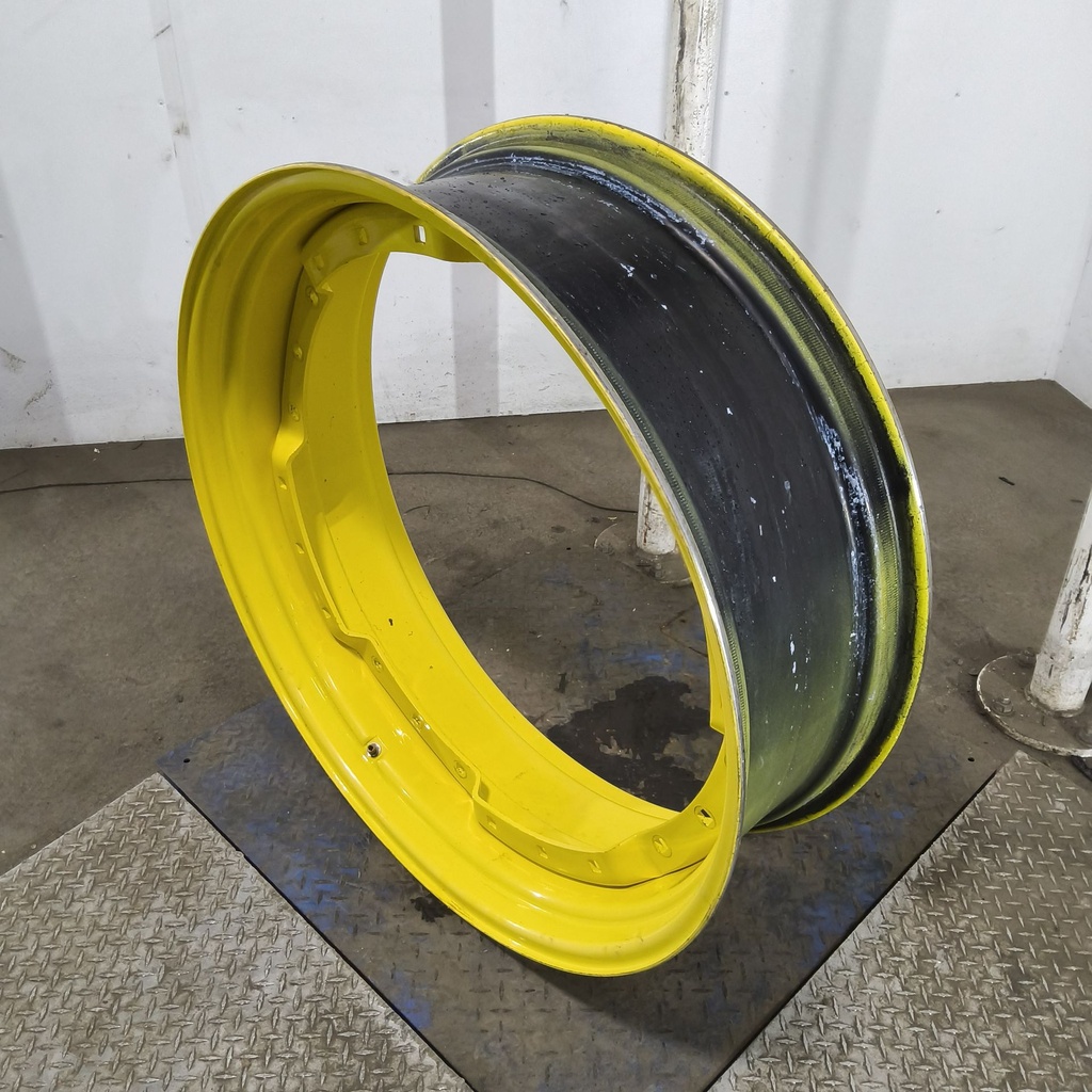 12"W x 38"D, John Deere Yellow 12-Hole Waffle Wheel (Groups of 3 bolts)