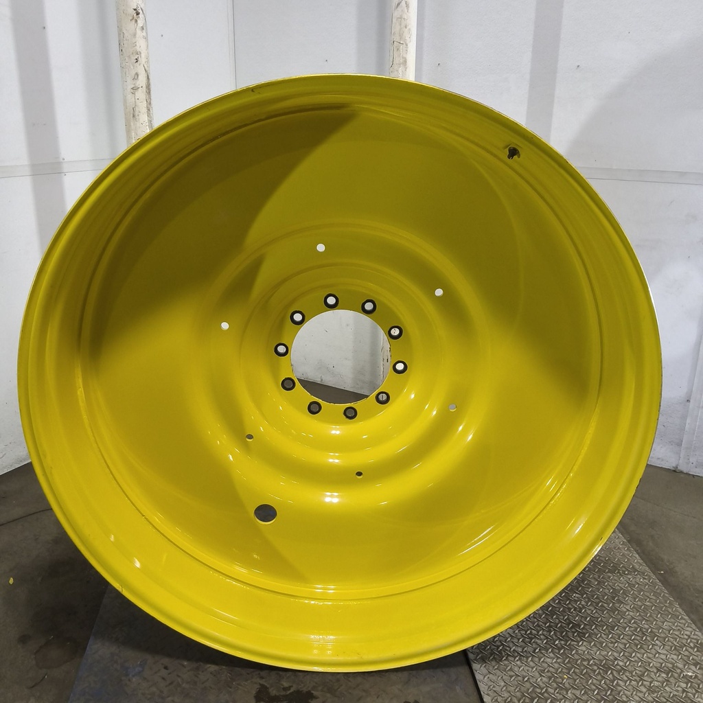 12"W x 54"D, John Deere Yellow 10-Hole Formed Plate , -9.25" Offset