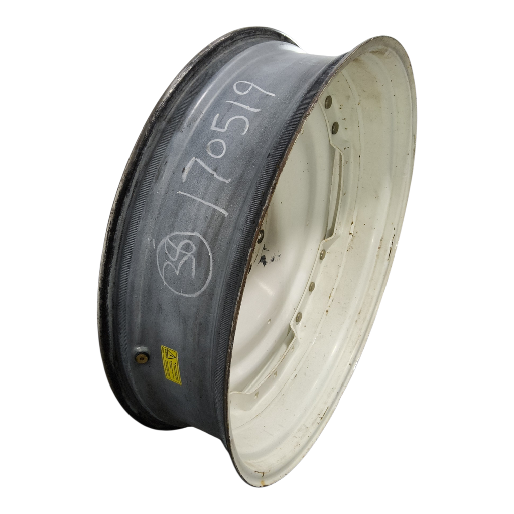 10"W x 38"D, Ford / New Holland White 12-Hole Waffle Wheel (Groups of 3 bolts)