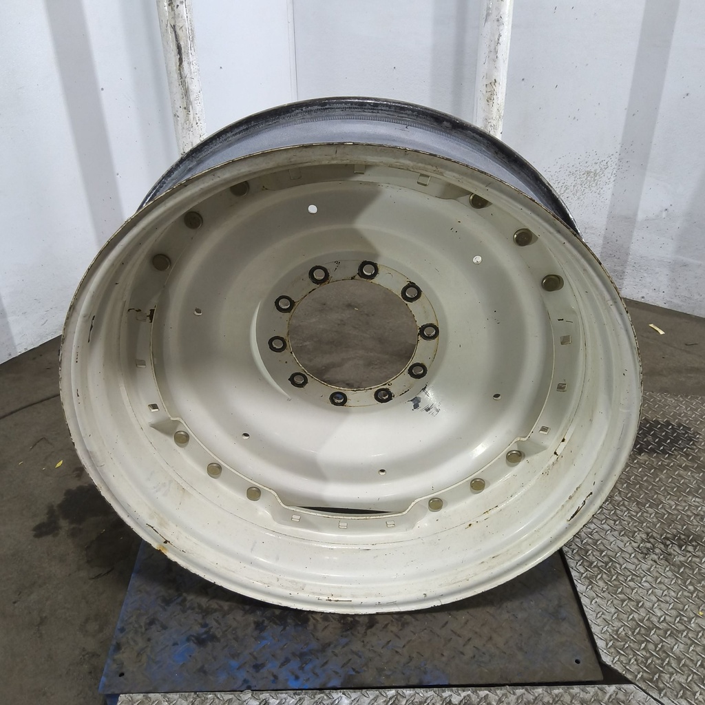 10"W x 38"D, Ford / New Holland White 12-Hole Waffle Wheel (Groups of 3 bolts)