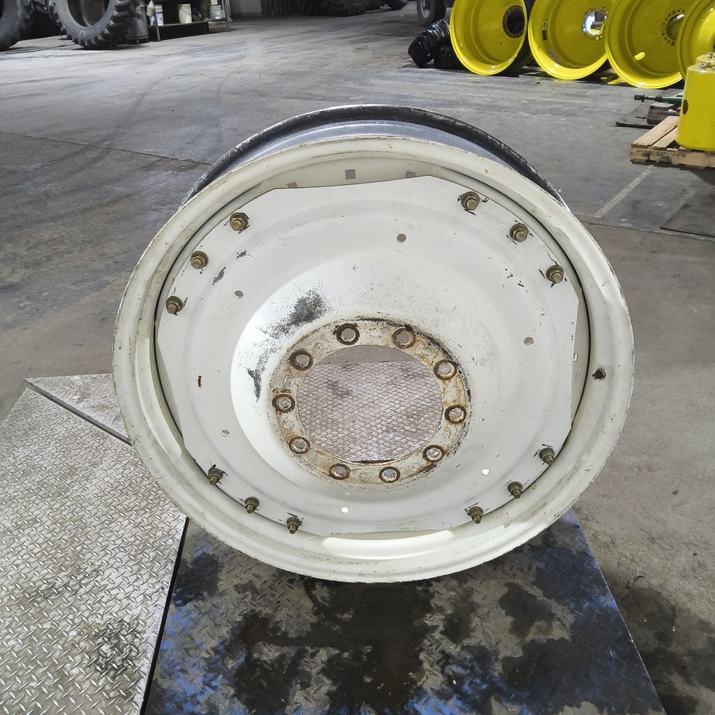 10"W x 38"D, Ford / New Holland White 12-Hole Waffle Wheel (Groups of 3 bolts)