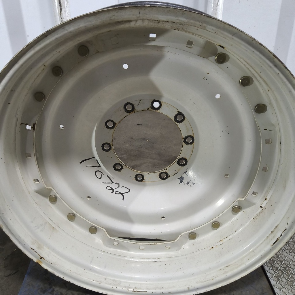 10-Hole Waffle Disc (Groups of 3 Bolts) Center for 38"-54" Rim, Ford / New Holland White