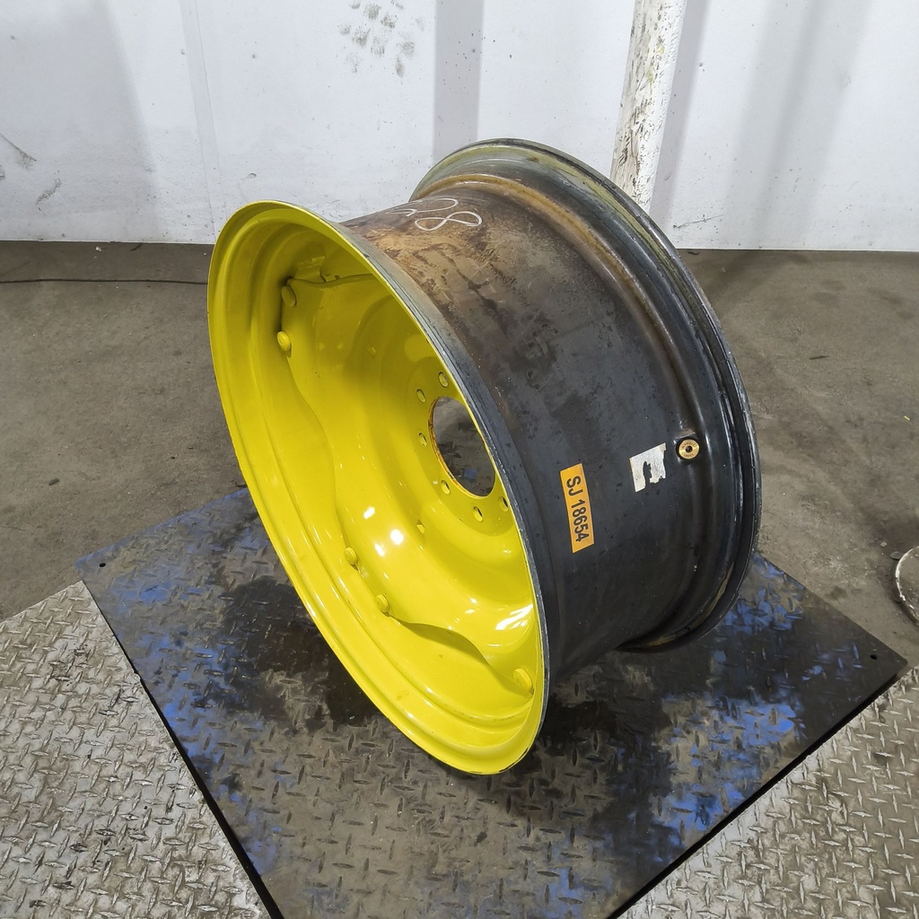 12"W x 28"D, John Deere Yellow 8-Hole Rim with Clamp/Loop Style (groups of 2 bolts)