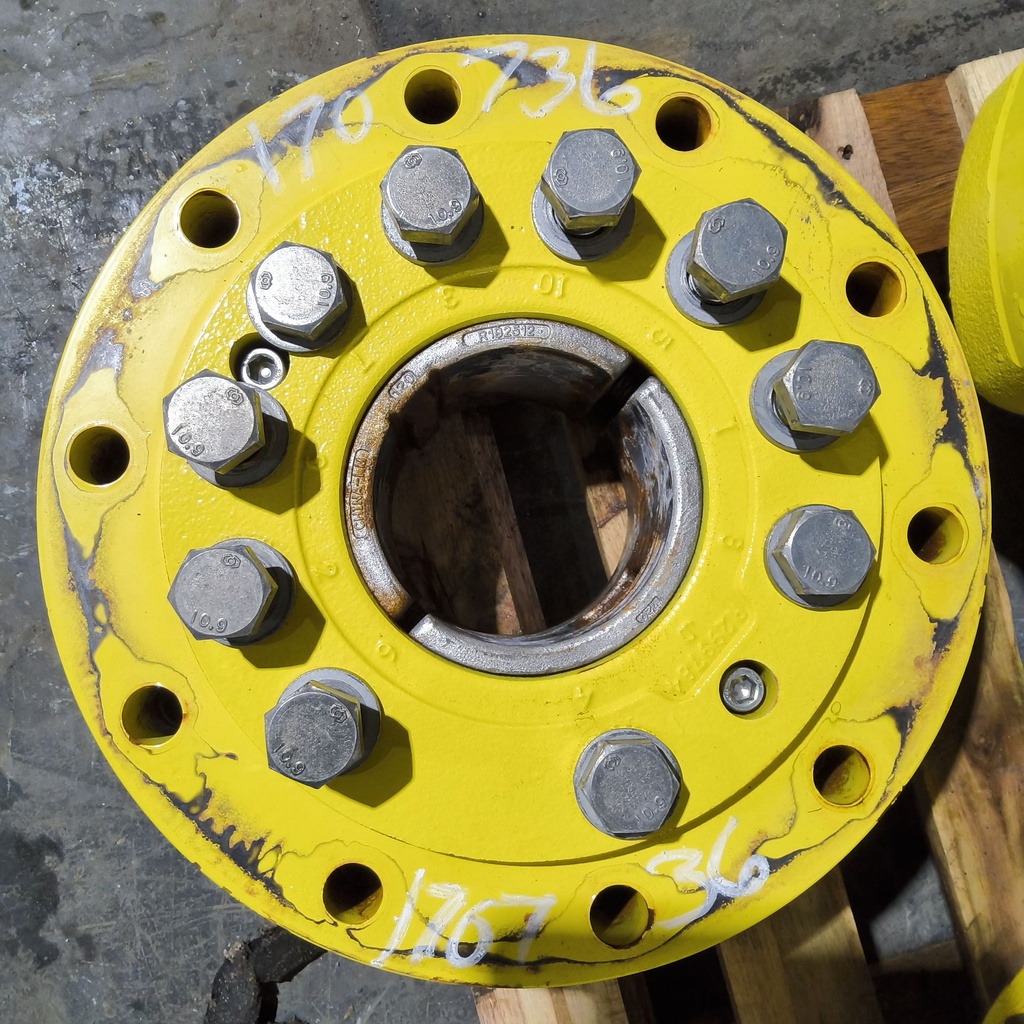 10-Hole Wedg-Lok OE Style, 4.72" (120.02mm) axle, John Deere Yellow