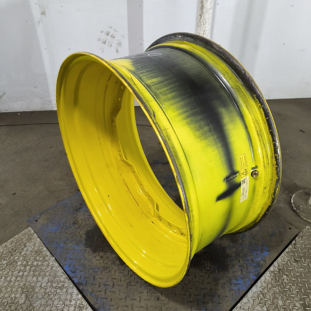 15"W x 34"D, John Deere Yellow 12-Hole Waffle Wheel (Groups of 3 bolts)