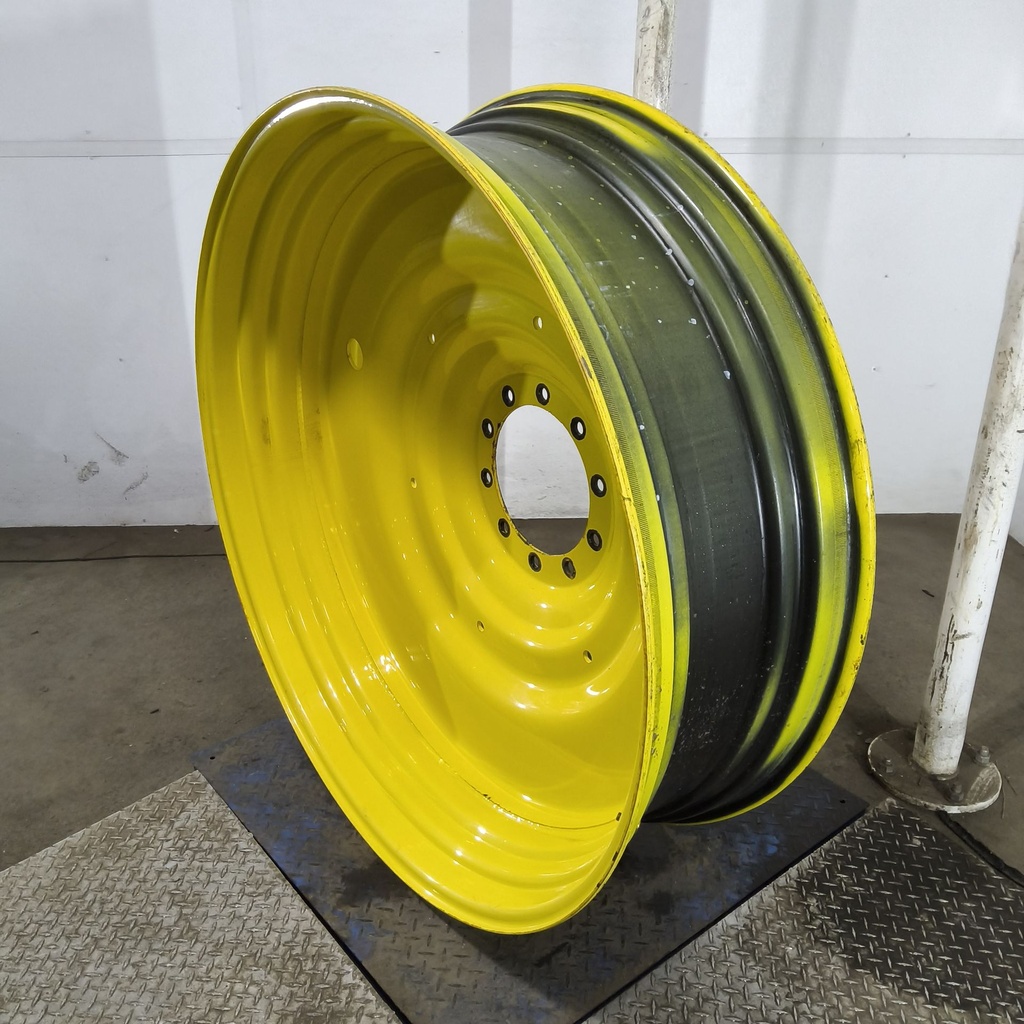 15"W x 50"D, John Deere Yellow 10-Hole Formed Plate , -6.88" Offset