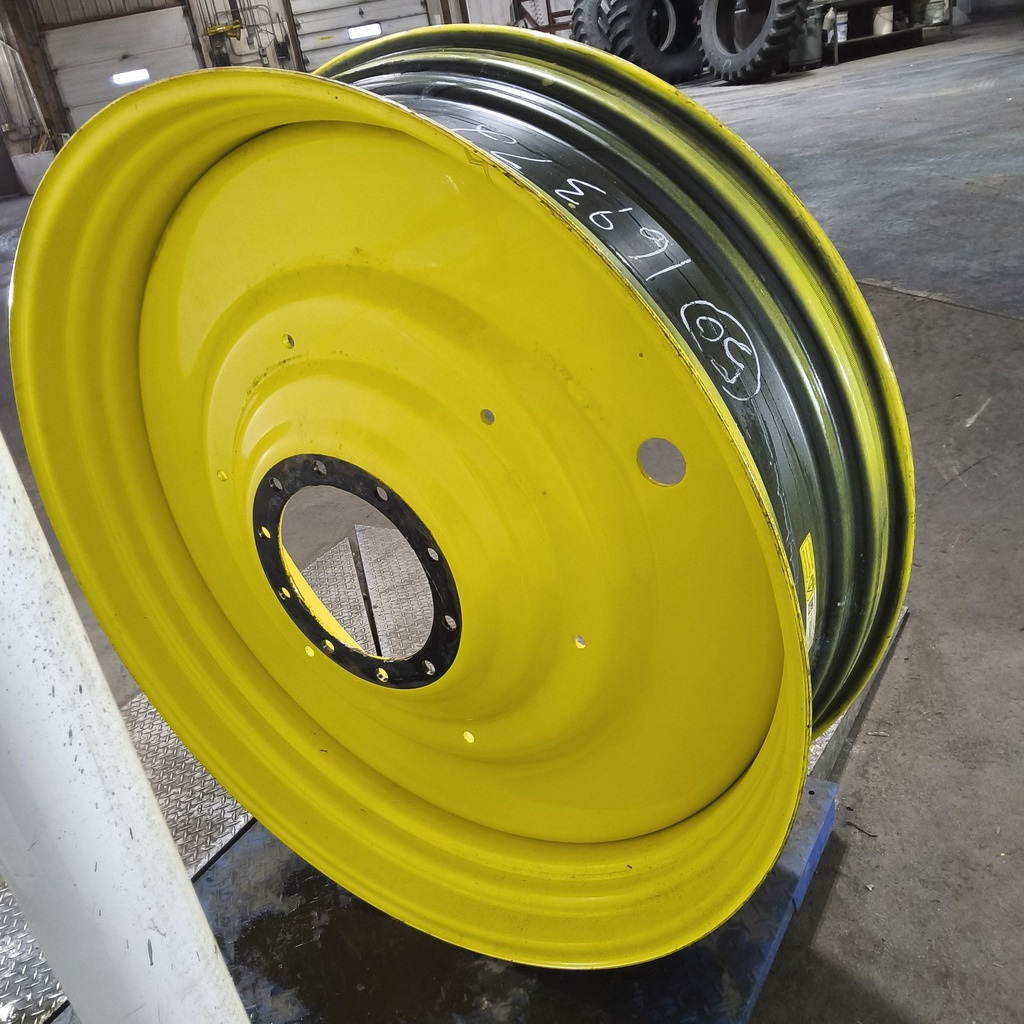 15"W x 50"D, John Deere Yellow 10-Hole Formed Plate , -6.88" Offset