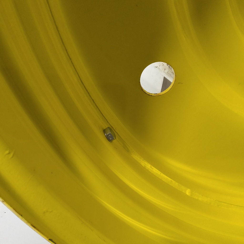 15"W x 50"D, John Deere Yellow 10-Hole Formed Plate , -6.88" Offset