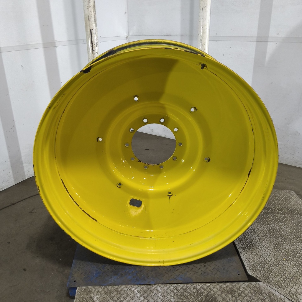 16"W x 46"D, John Deere Yellow 10-Hole Formed Plate , -6.88" Offset