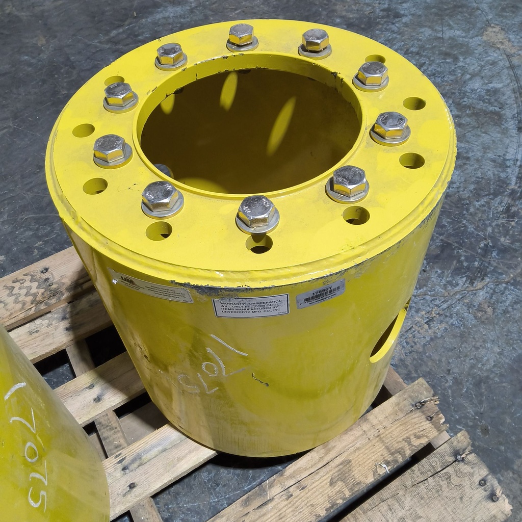12 to 10-Hole 20"L Hub Extension, John Deere Yellow