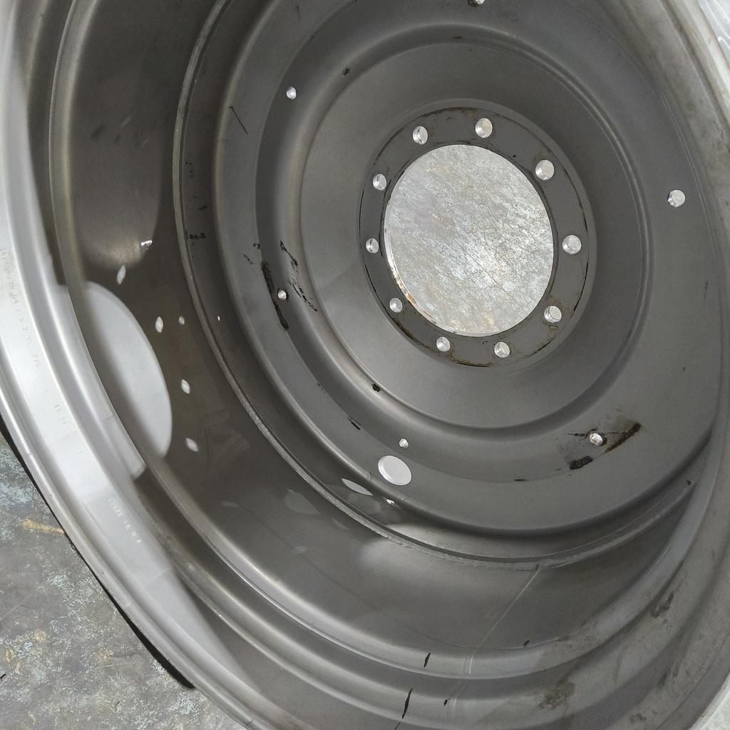 27"W x 38"D, Case IH Silver Mist 10-Hole Formed Plate , -6.12" Offset