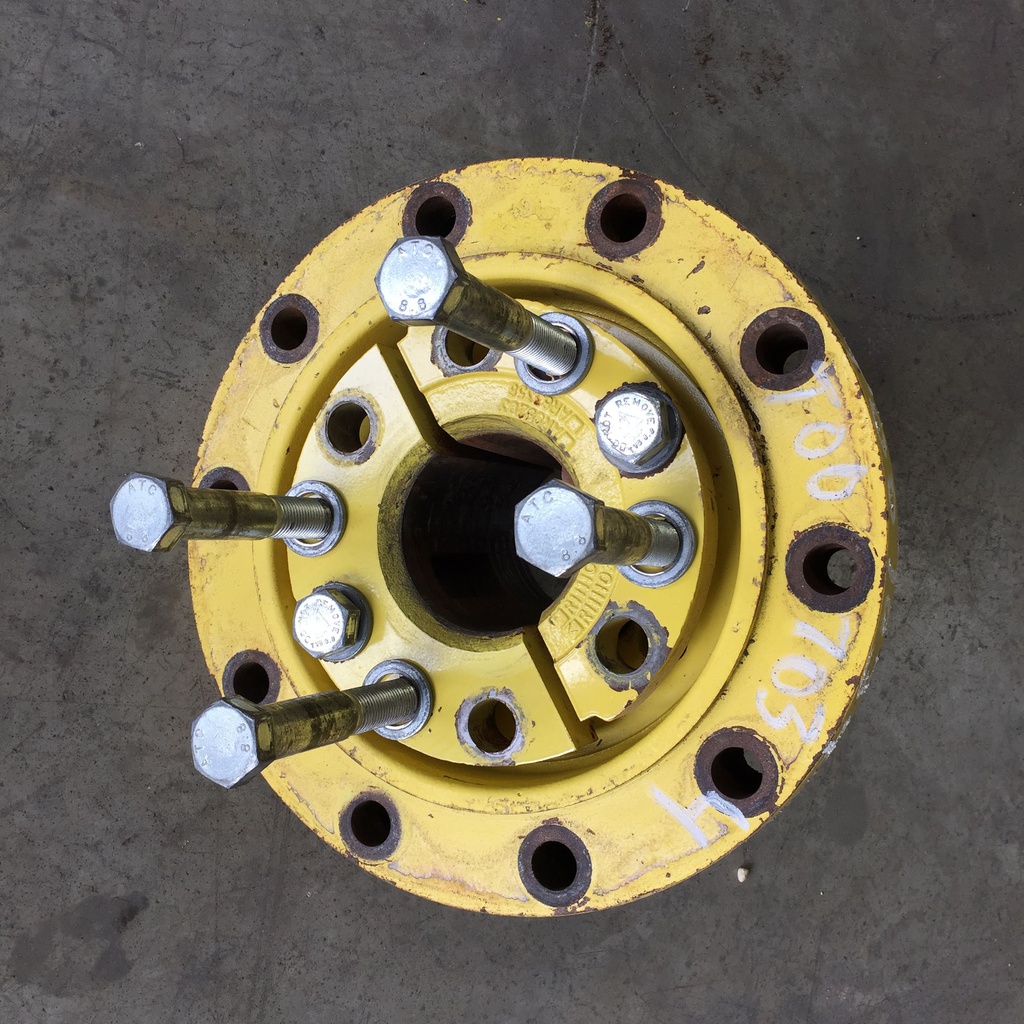 10-Hole Wedg-Lok OE Style, 3.937" (100mm) axle, John Deere Yellow