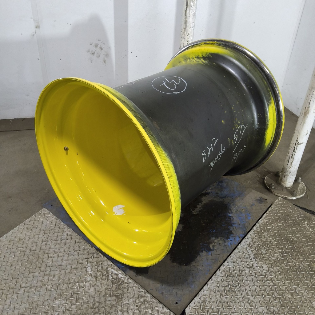 36"W x 32"D, John Deere Yellow 12-Hole Formed Plate , -9.88" Offset
