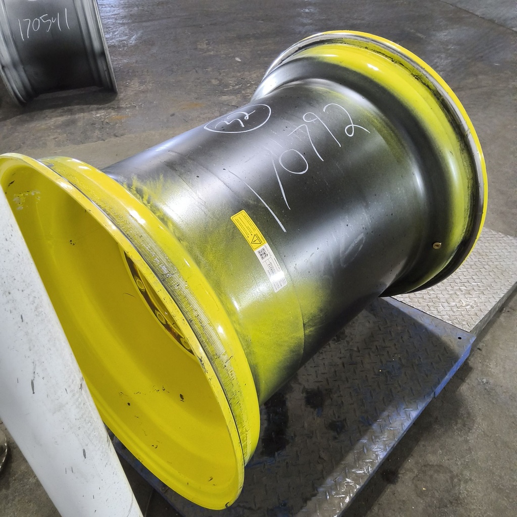 36"W x 32"D, John Deere Yellow 12-Hole Formed Plate , -9.88" Offset