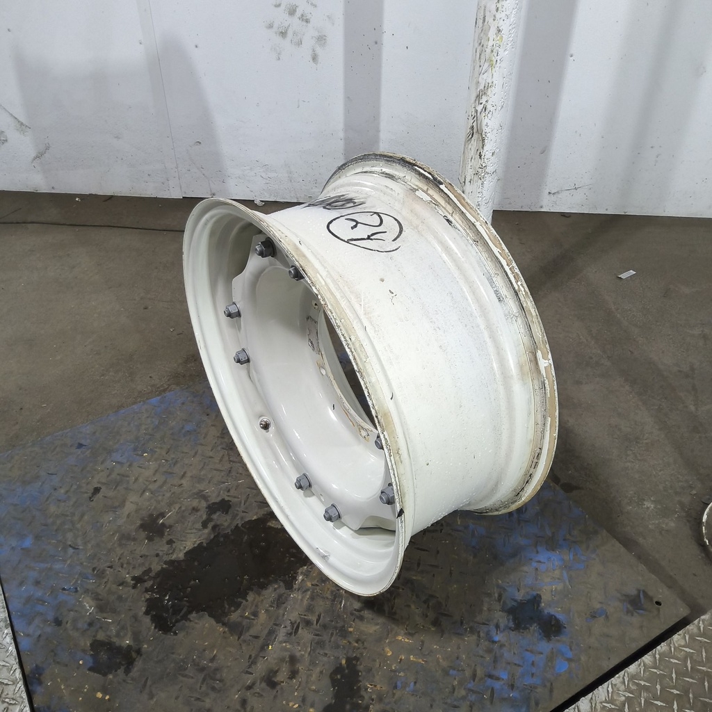 10"W x 24"D, Ford / New Holland White 8-Hole Waffle Wheel (Groups of 2 Bolts)