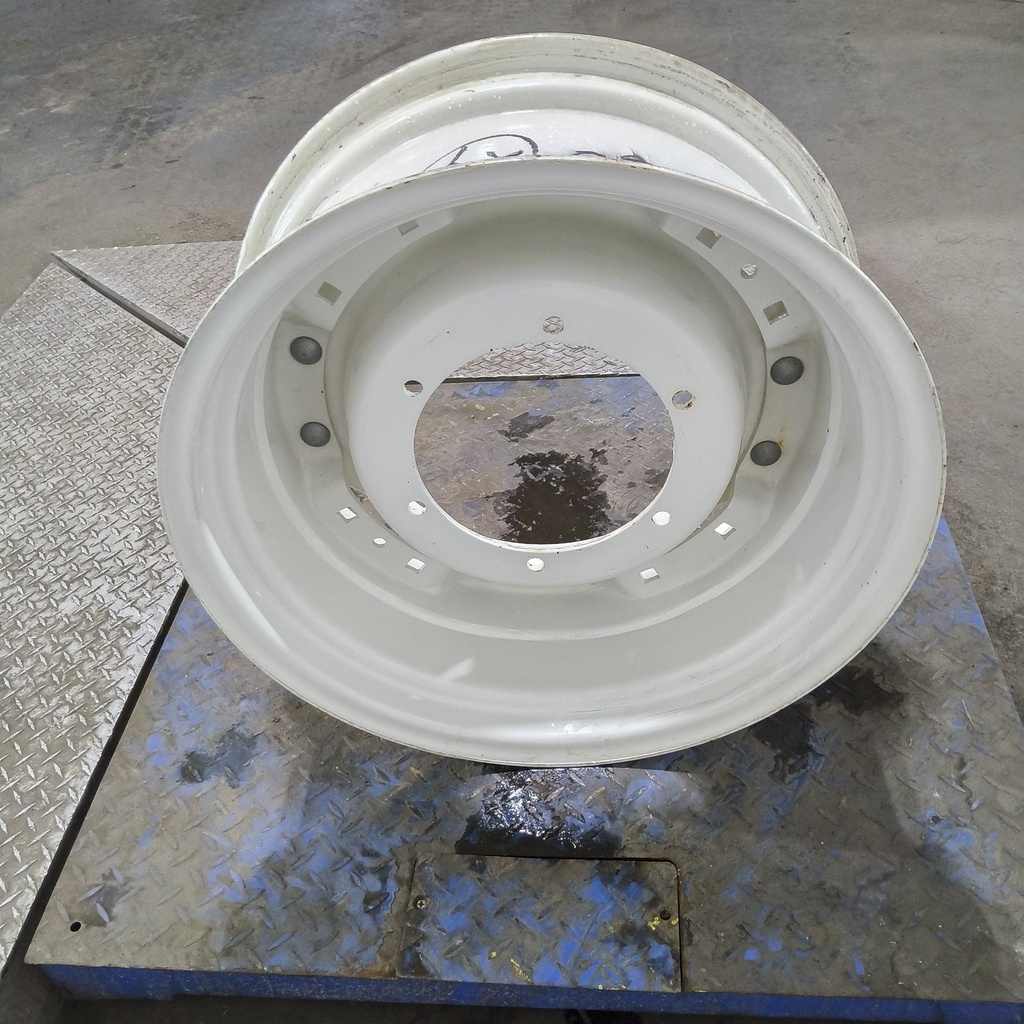 10"W x 24"D, Ford / New Holland White 8-Hole Waffle Wheel (Groups of 2 Bolts)