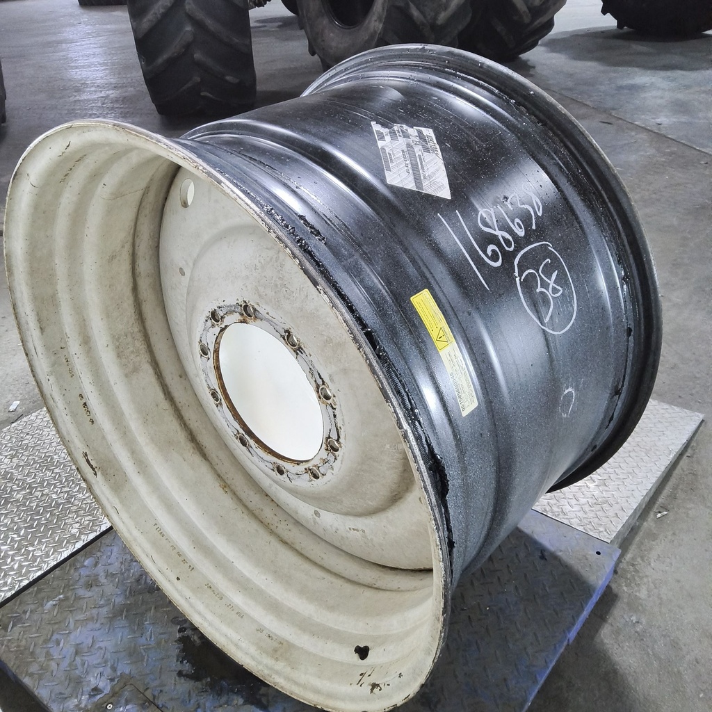 25"W x 38"D, Ford / New Holland White 10-Hole Formed Plate , -6.12" Offset