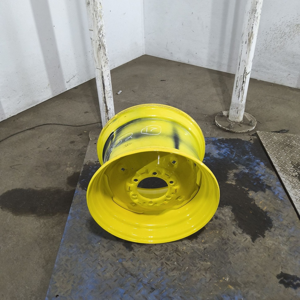 10.5"W x 17.5"D, John Deere Yellow 6-Hole Skid Steer , -3.38" Offset