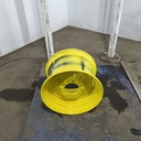 10.5"W x 17.5"D, John Deere Yellow 6-Hole Skid Steer , -3.38" Offset