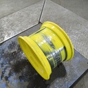 10.5"W x 17.5"D, John Deere Yellow 6-Hole Skid Steer , -3.38" Offset