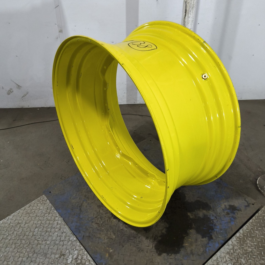 18"W x 38"D, John Deere Yellow 8-Hole Waffle Wheel (Groups of 3 bolts)