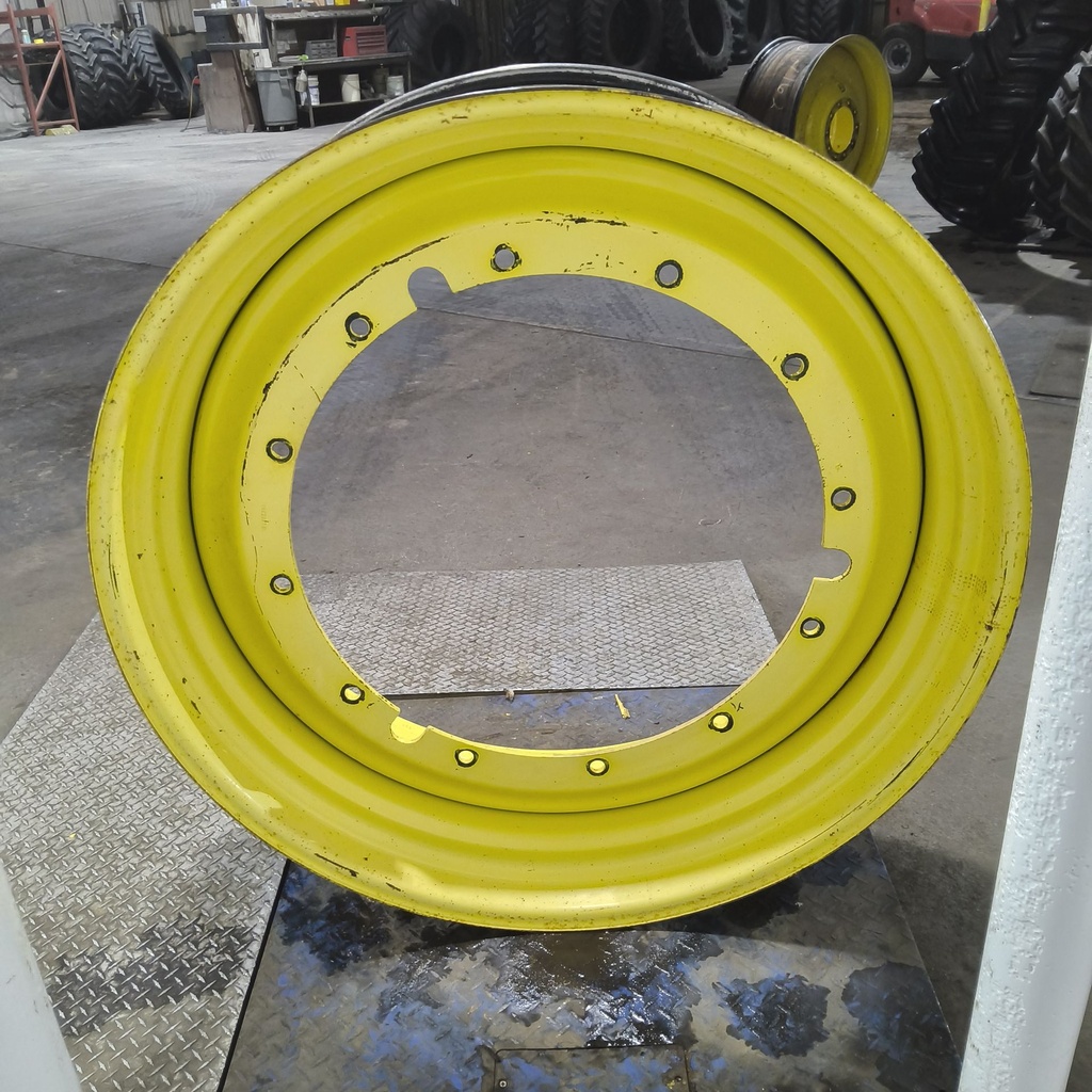 16"W x 46"D, John Deere Yellow 12-Hole Stub Disc , -3.25" Offset