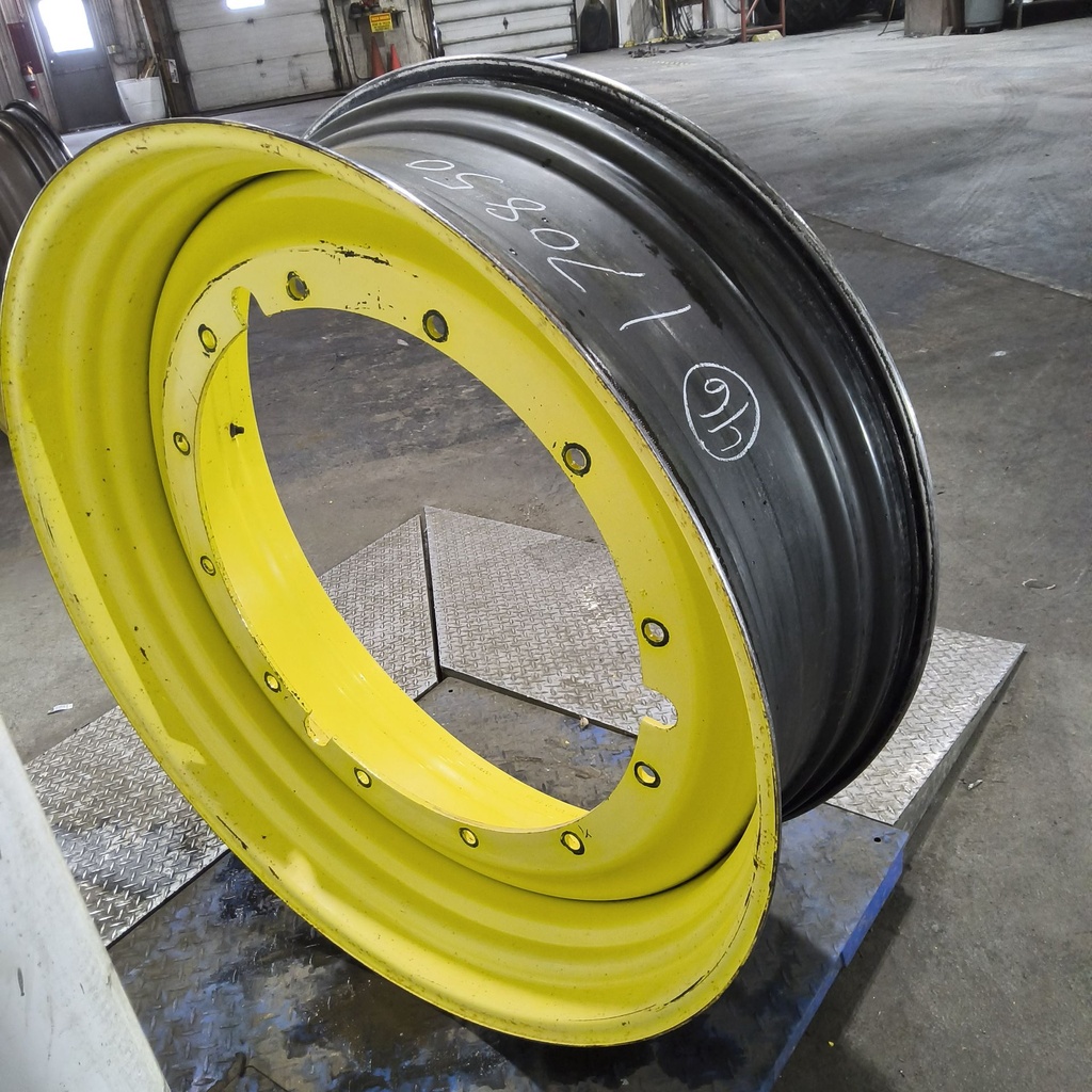 16"W x 46"D, John Deere Yellow 12-Hole Stub Disc , -3.25" Offset