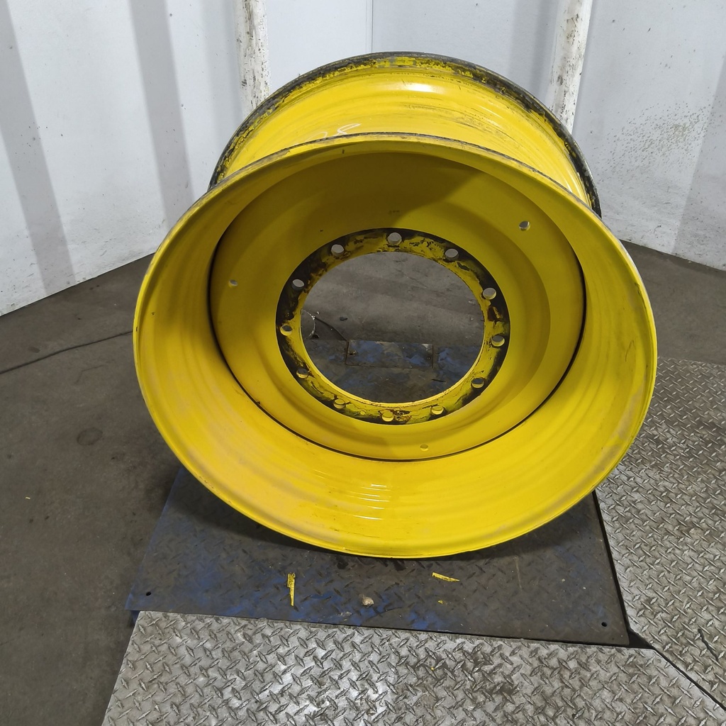18"W x 34"D, John Deere Yellow 12-Hole Formed Plate , -2.88" Offset