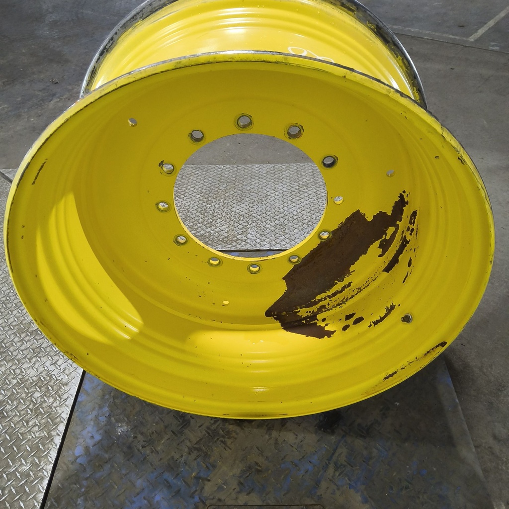 18"W x 34"D, John Deere Yellow 12-Hole Formed Plate , -2.88" Offset