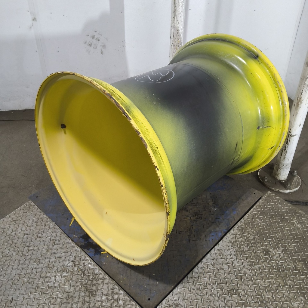 36"W x 32"D, John Deere Yellow 12-Hole Formed Plate , -9.62" Offset