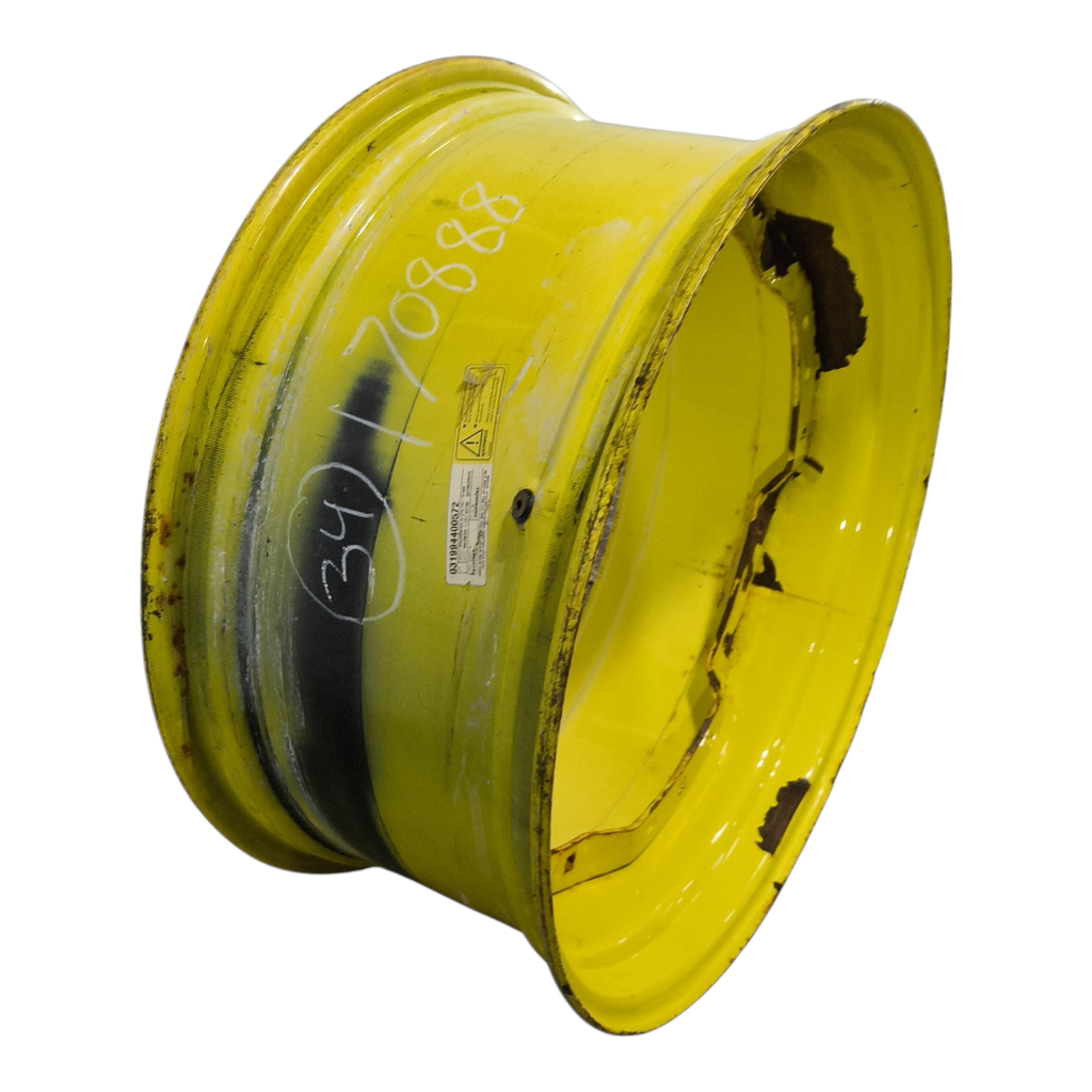 15"W x 34"D, John Deere Yellow 12-Hole Waffle Wheel (Groups of 3 bolts)