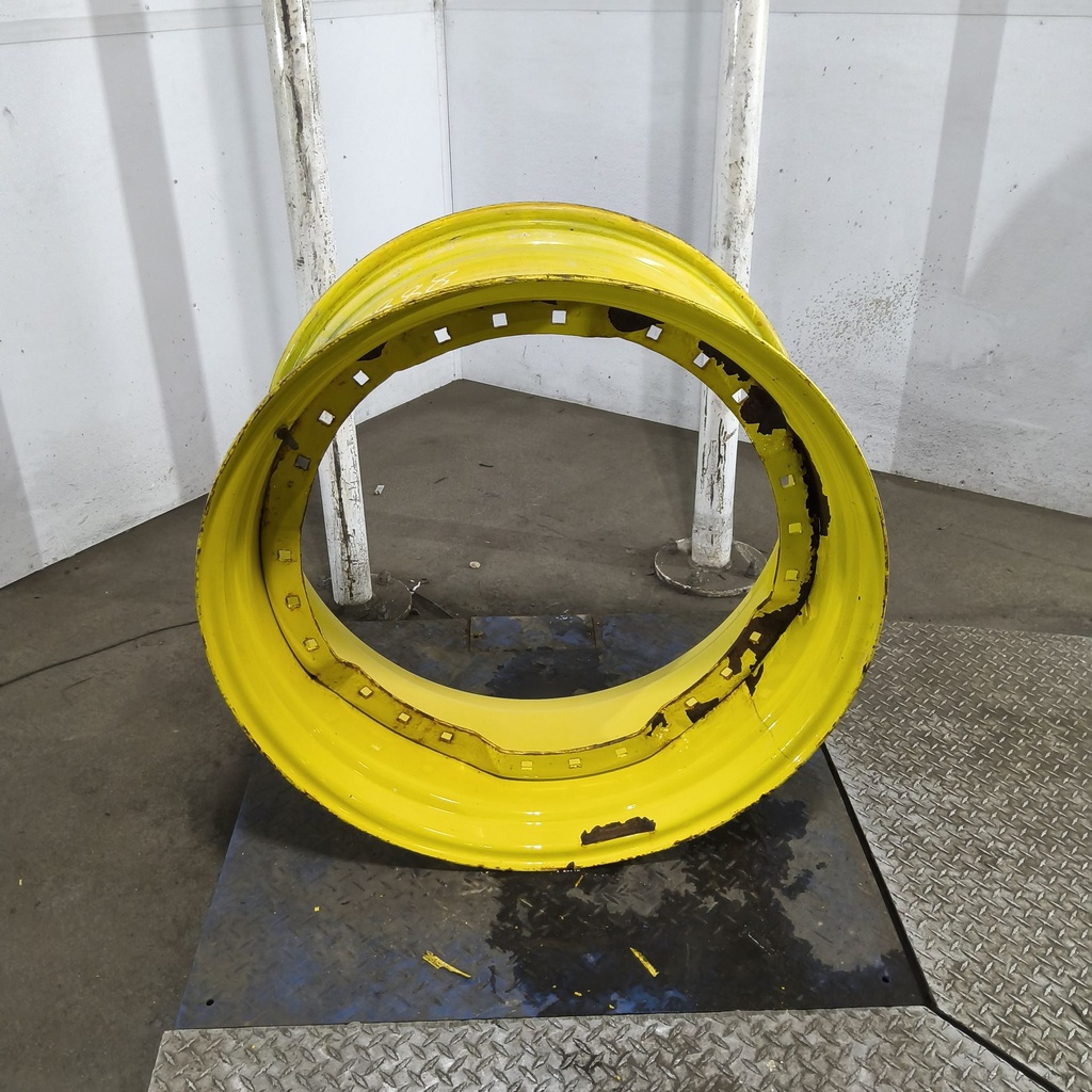 15"W x 34"D, John Deere Yellow 12-Hole Waffle Wheel (Groups of 3 bolts)
