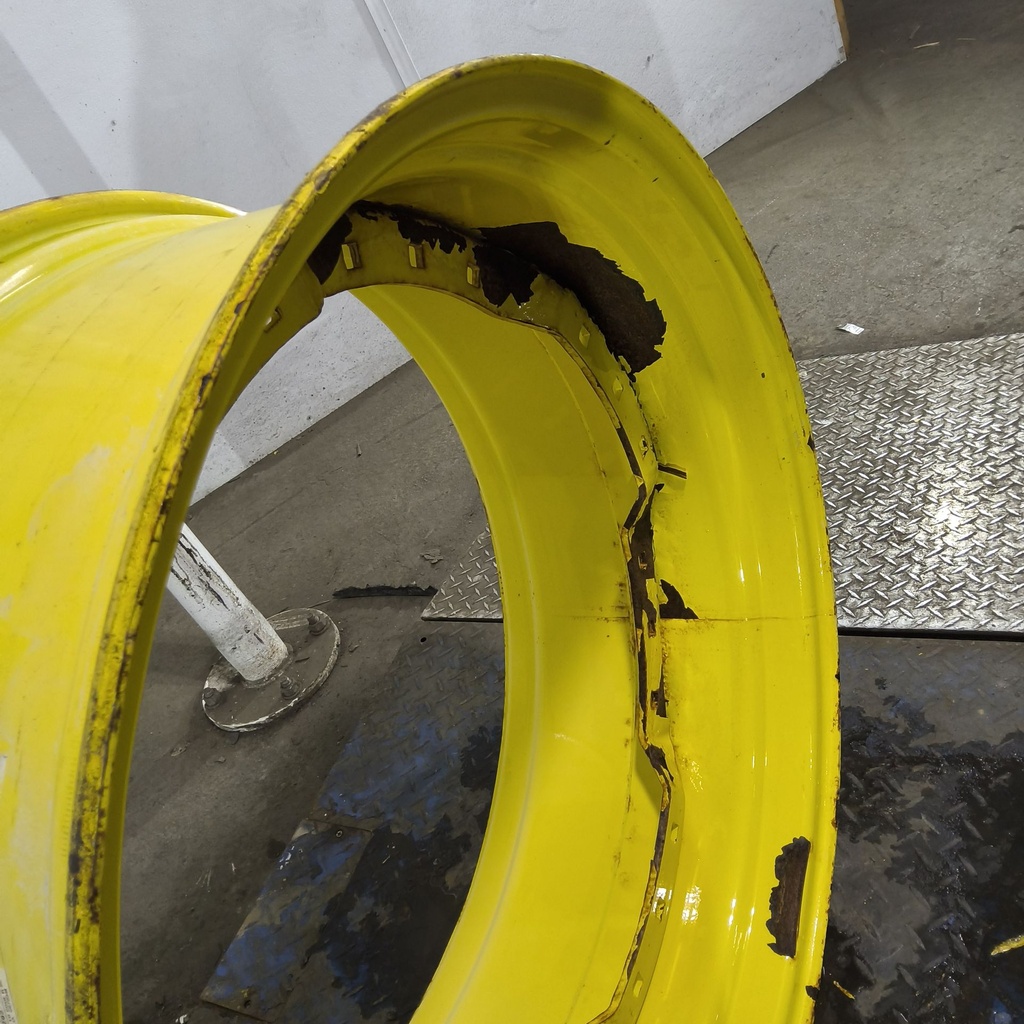 15"W x 34"D, John Deere Yellow 12-Hole Waffle Wheel (Groups of 3 bolts)
