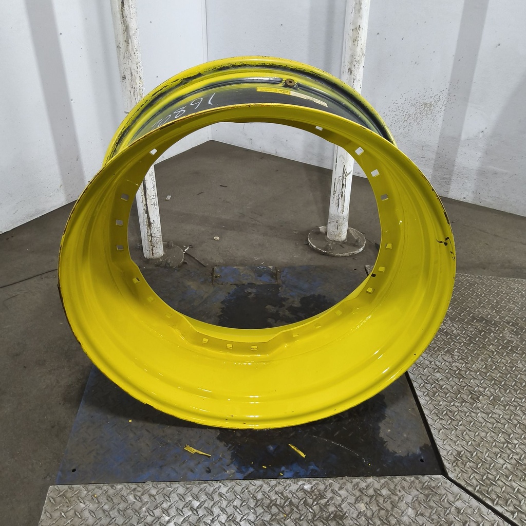 15"W x 34"D, John Deere Yellow 12-Hole Waffle Wheel (Groups of 3 bolts)