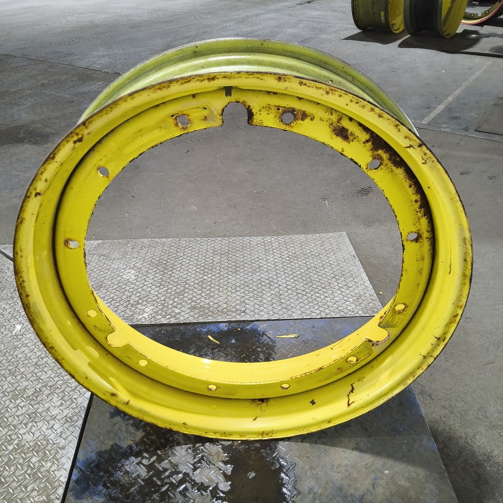 10"W x 38"D, John Deere Yellow 12-Hole Stub Disc , 1.88" Offset