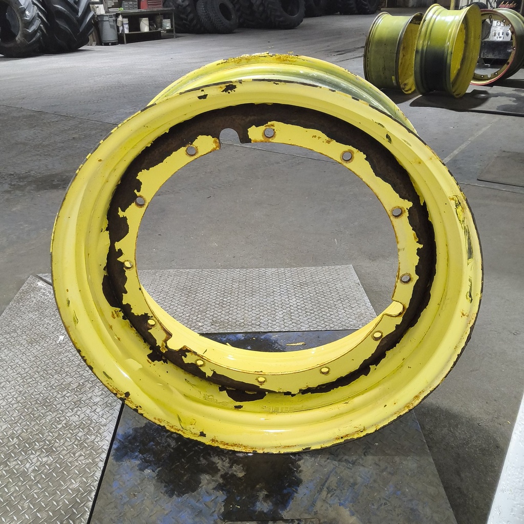 18"W x 42"D, John Deere Yellow 12-Hole Stub Disc , -3.12" Offset