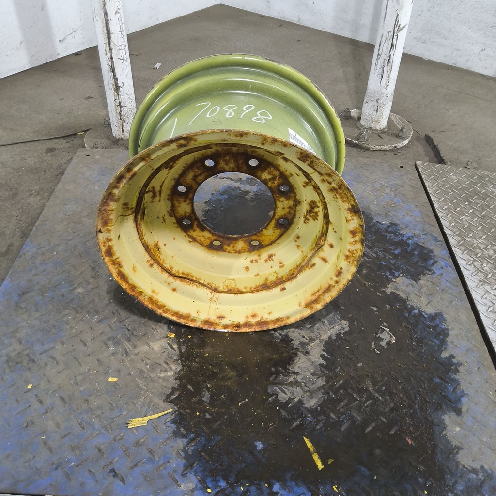 10"W x 16"D, John Deere Yellow 8-Hole Implement , -0.38" Offset