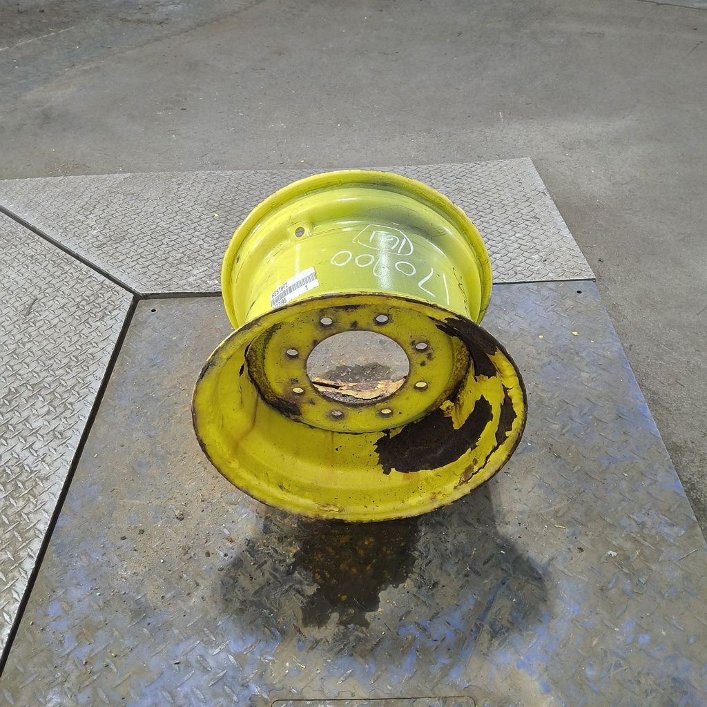 11"W x 16.1"D, John Deere Yellow 8-Hole Implement , -1.12" Offset