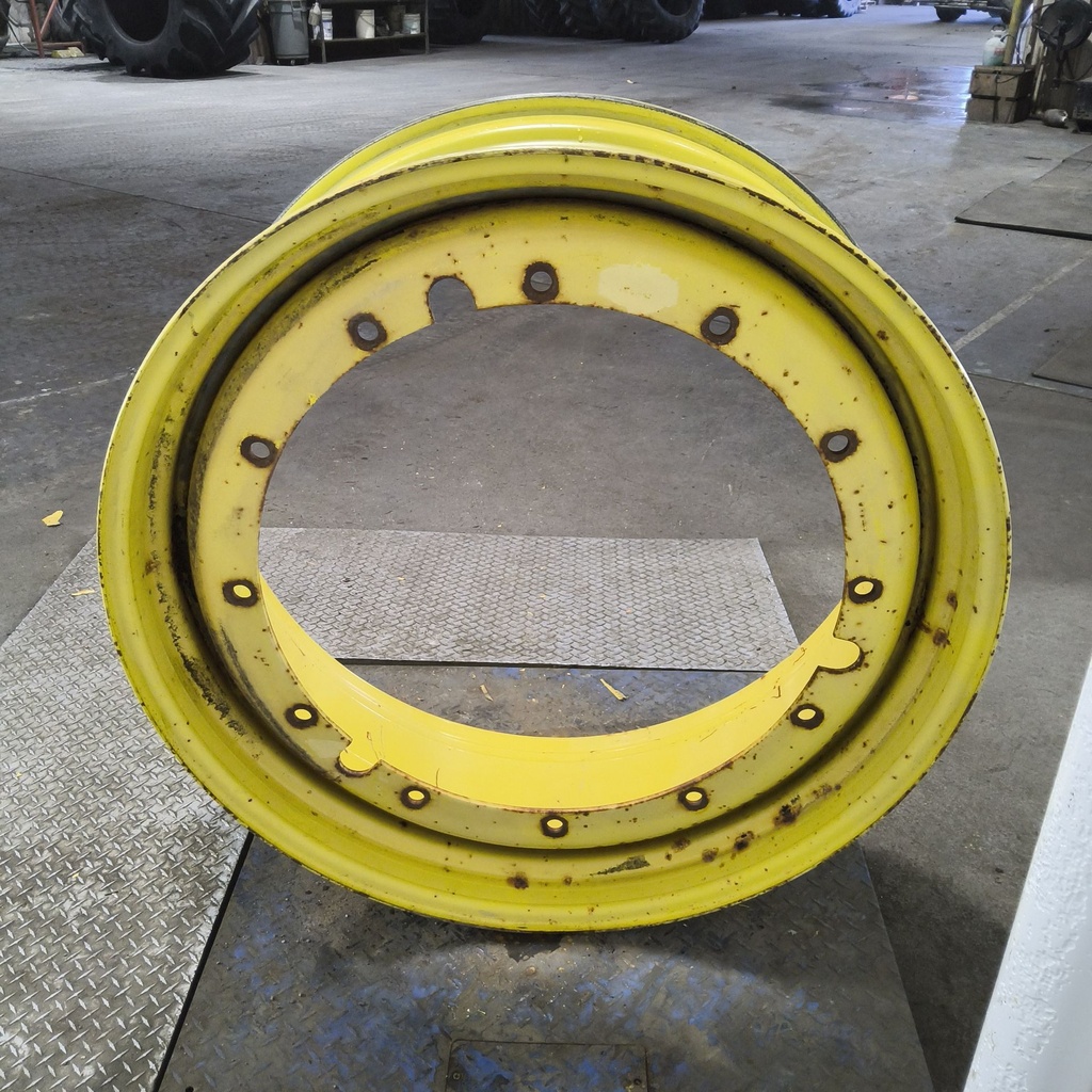 16"W x 42"D, John Deere Yellow 12-Hole Stub Disc , -6.12" Offset
