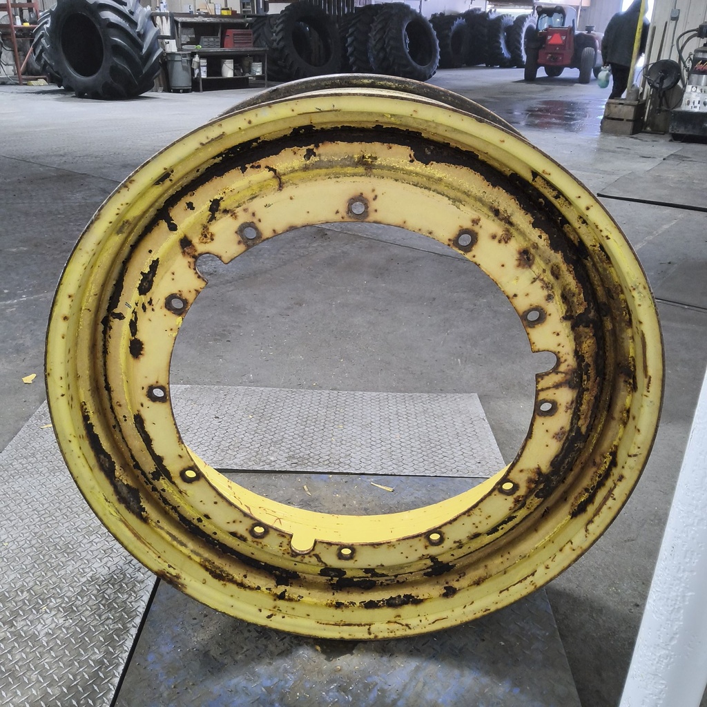 16"W x 46"D, John Deere Yellow 12-Hole Stub Disc , -6.25" Offset