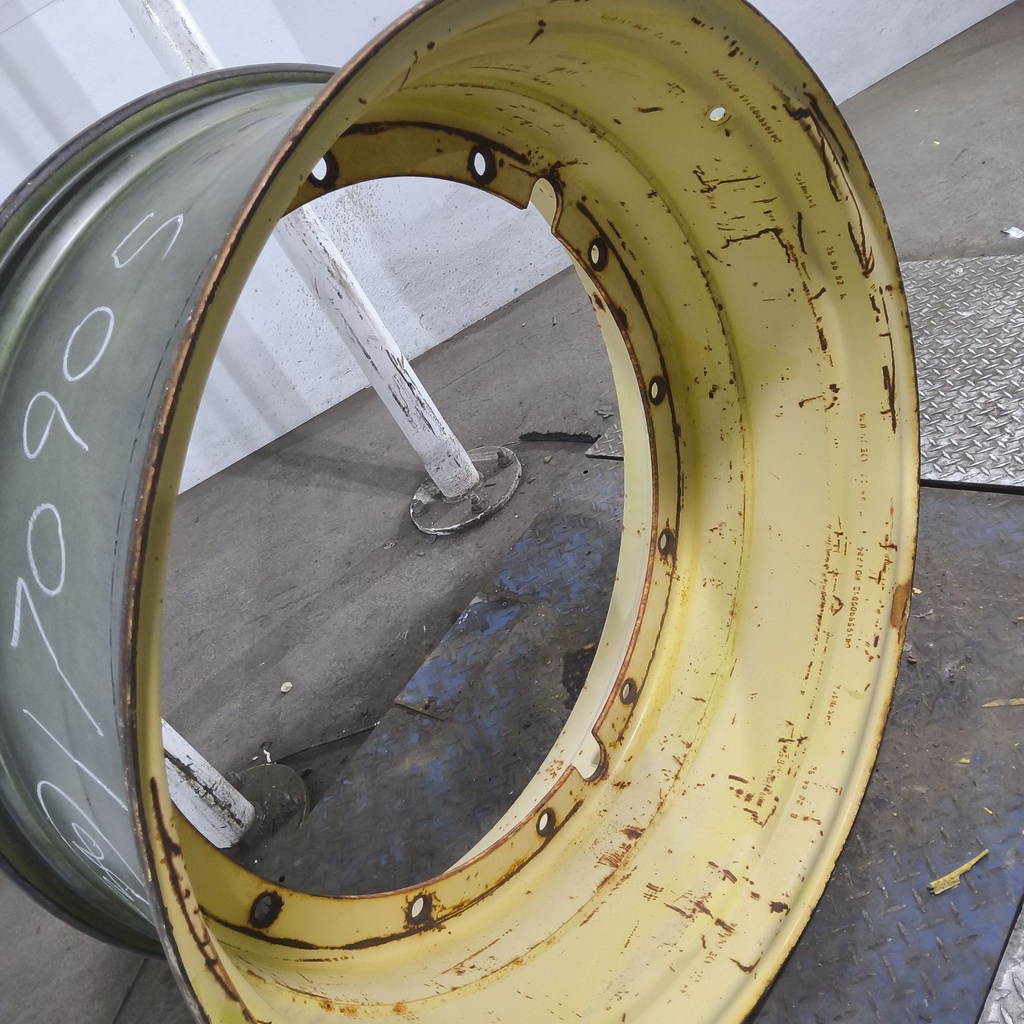 16"W x 38"D, John Deere Yellow 12-Hole Stub Disc , -3.38" Offset