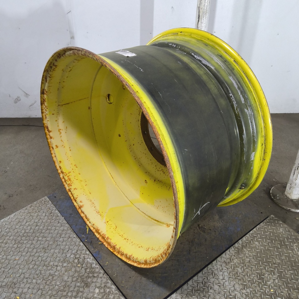 23"W x 38"D, John Deere Yellow 10-Hole Formed Plate , -5.88" Offset