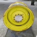 23"W x 38"D, John Deere Yellow 10-Hole Formed Plate , -5.88" Offset
